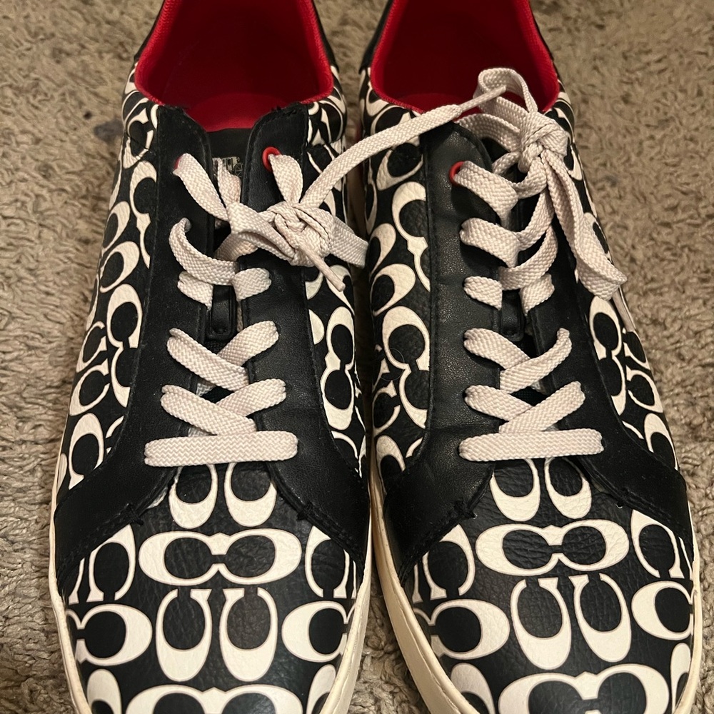 Coach Monogram Black and White Sneakers